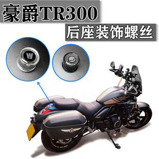 适用豪爵TR300改装坐垫座位快拆螺丝 后座挡泥板装饰 印第安哈雷