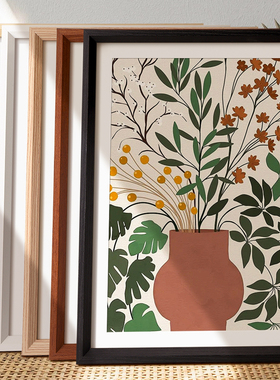 木质相框挂墙A3a4画框空框装裱16寸照片外框4k8K拼图框架定制尺寸