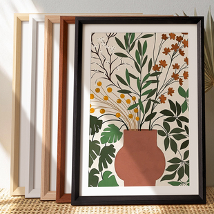 木质相框挂墙A3a4画框空框装裱16寸照片外框4k8K拼图框架定制尺寸