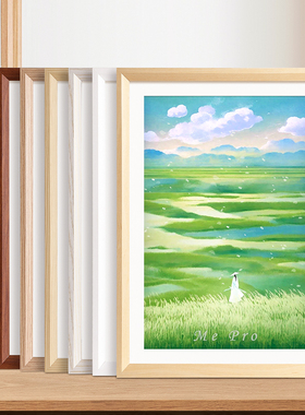 木质相框挂墙A3a4画框空框装裱4k8K素描16寸20海报拼图外框架定制