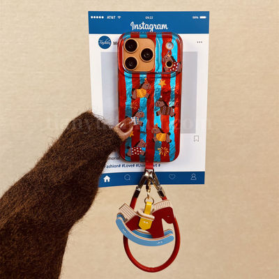 iphone系列新年条纹小马手机壳