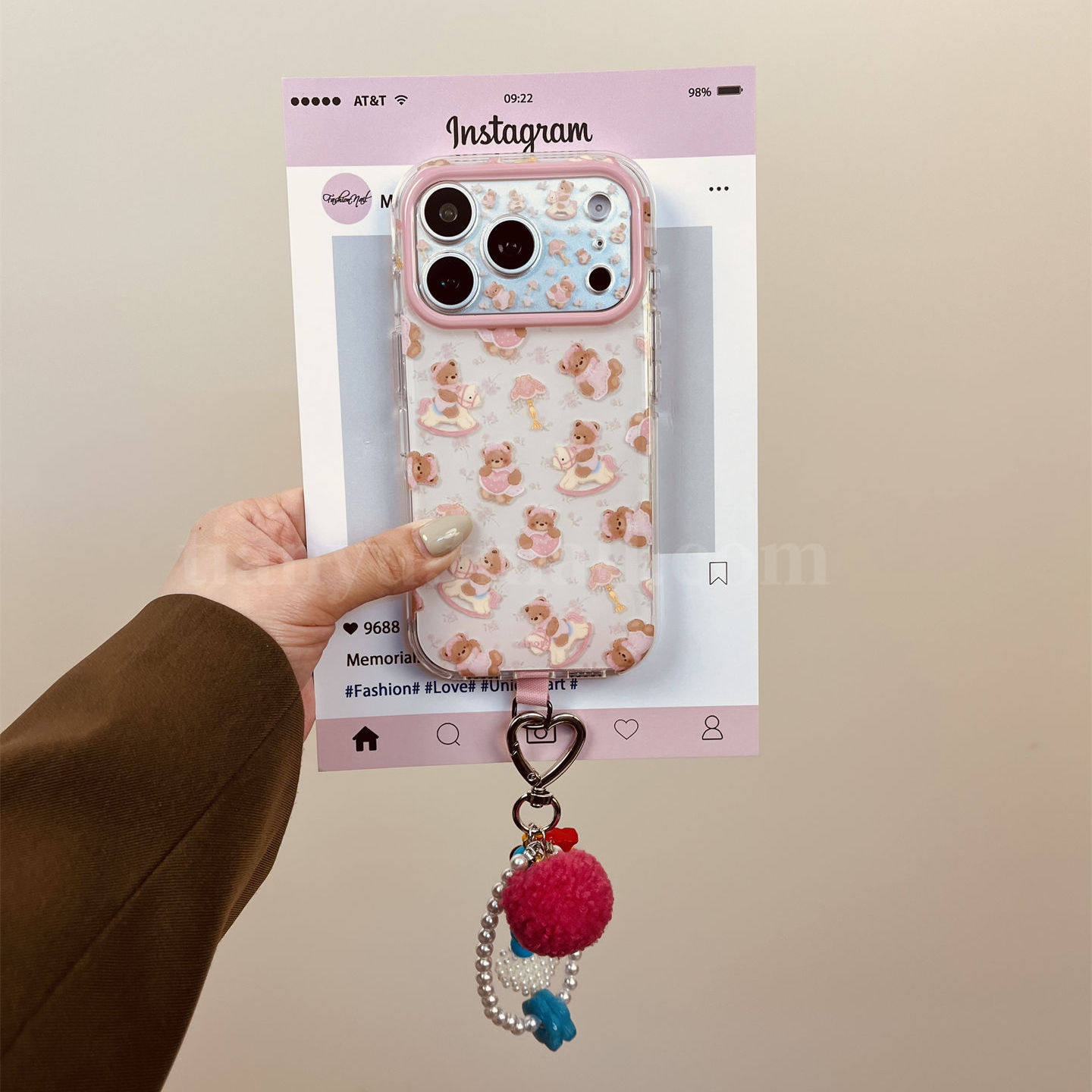 恬妤 早春新款碎花木马小熊适用于华为Mate80手机壳mate70pro治愈pura80毛球珍珠手链p70ultra少女心mt60防摔,3C数码配件,手机保护套/壳,淘宝优惠券,粉丝福利购,淘宝优惠卷