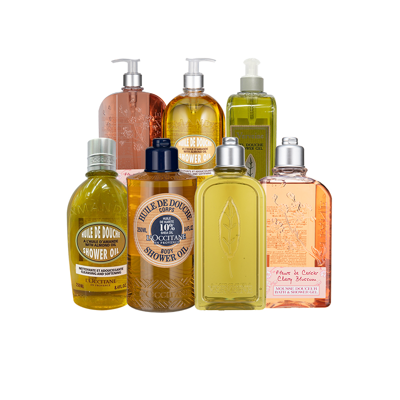 欧舒丹沐浴露非加州宝宝樱花马鞭草乳木果持久留香滋润法国沐浴油