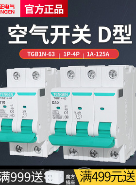 天正D型TGB1N-63空气开关电闸3P三相电机启动防误跳动力型断路器