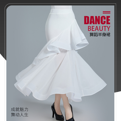 摩登舞裙女新款国标舞拉丁舞交谊舞恰恰舞广场舞大摆半身裙表演服