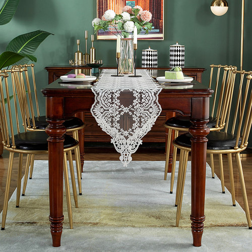 欧式蕾丝唯美布布艺长条装饰桌旗