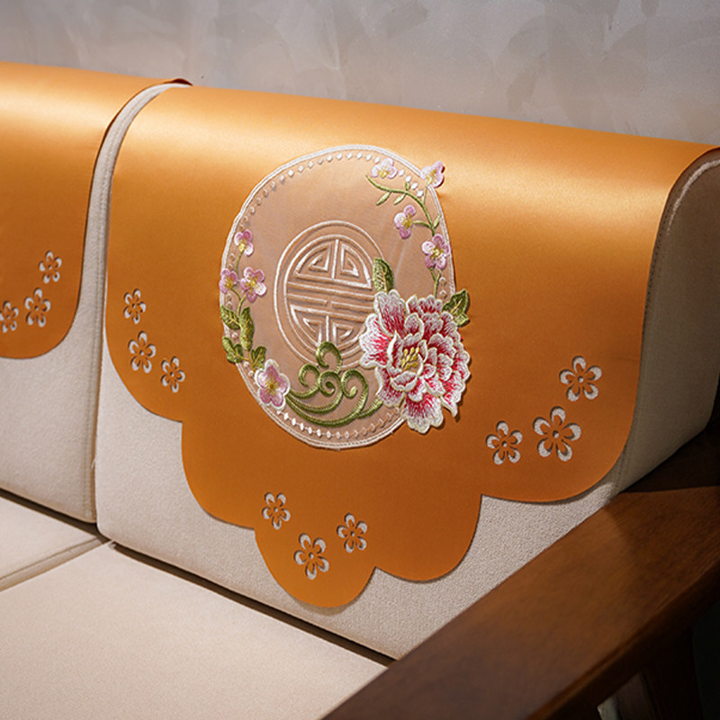 新中式轻奢沙发垫套罩刺绣沙发巾坐垫靠背巾防尘万能盖巾四季通用,居家布艺,万能盖巾,淘宝优惠券,粉丝福利购,淘宝优惠卷