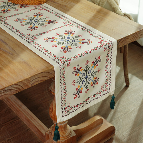 桌旗法式复古氛围感长条餐桌布