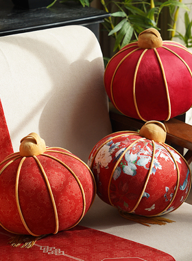 新中式灯笼抱枕沙发客厅装饰靠垫红色喜庆定制氛围高级感靠枕垫子