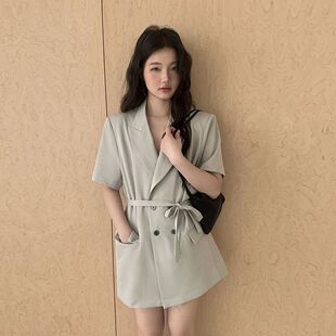 韩版 休闲5202OXI春季 西装 女装 外套短袖 十三行3M新款