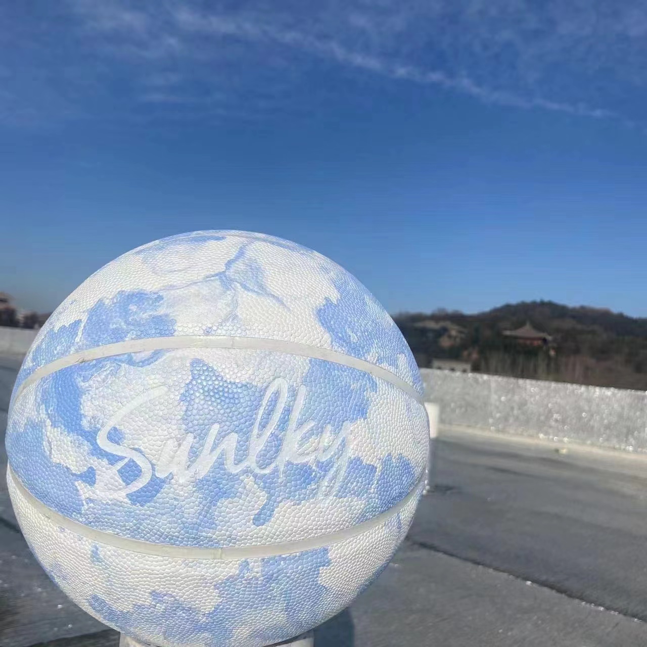 篮球正品6-7号PU室内外成人水泥地耐磨青少年女生礼物国潮NBA蓝球