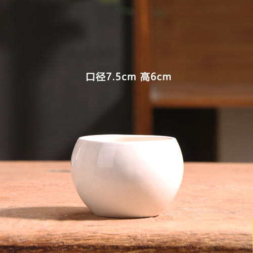 五彩小球白色多肉花盆陶瓷特价家用阳台陶土粗陶控根小号陶盆清仓