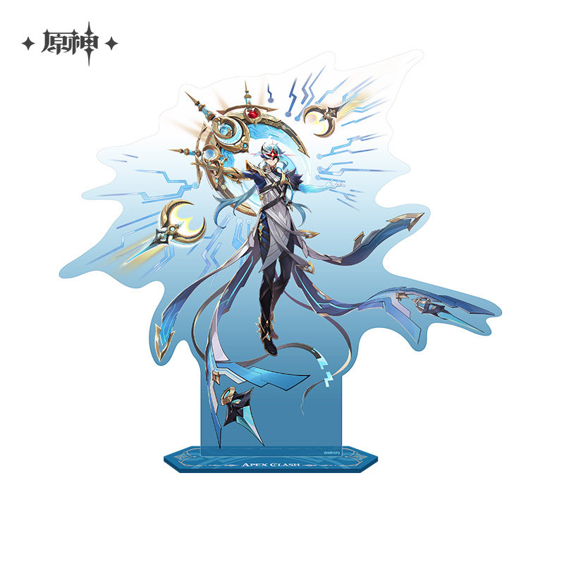 thumbnail for [Genshin Official Release] Clash of the Summit Series Badge Standee Raiden Shogun, Dottore, Arecino