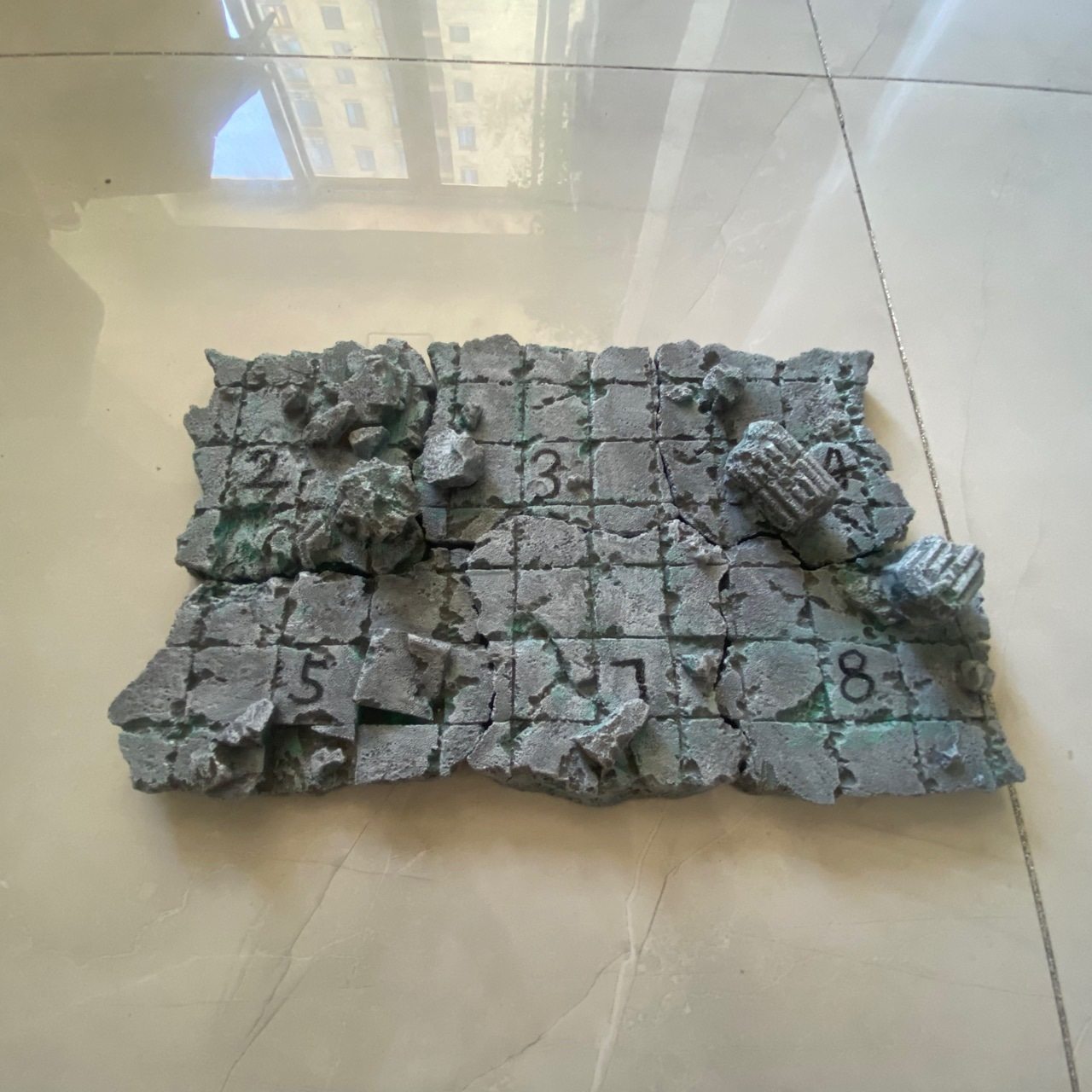 海贼王七龙珠圣斗士废墟石场景手办拼装组合地台树脂实心兵人底座