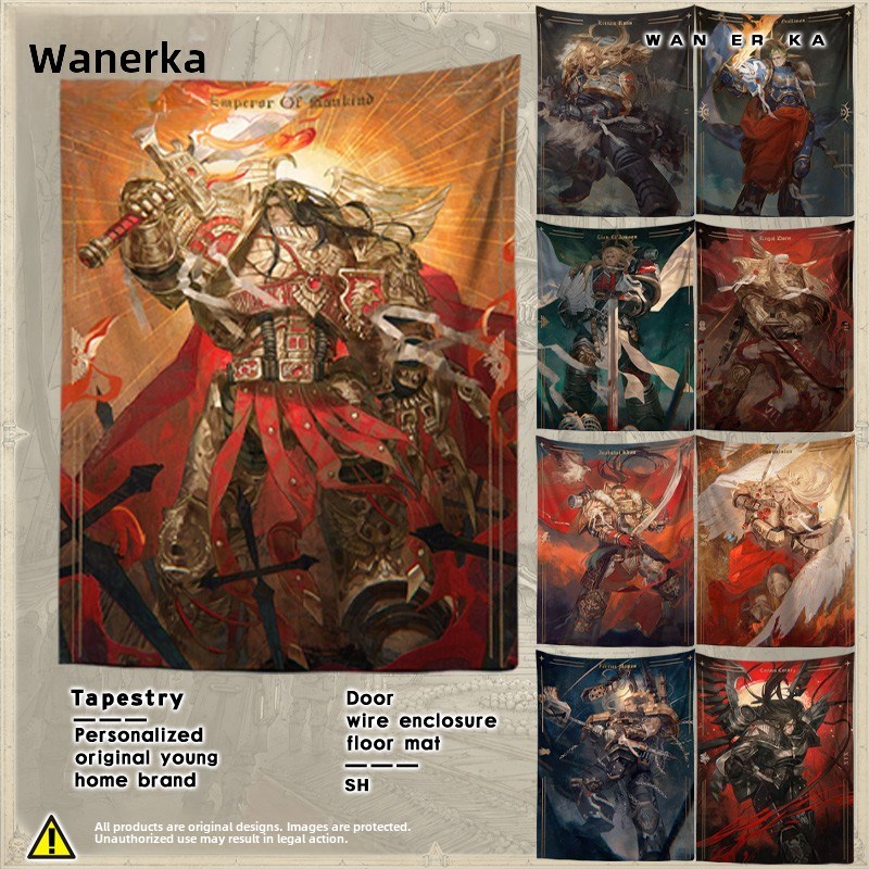 2025新挂布战锤K40皇帝卧室床头沙发墙N挂布宿舍可爱卡通挂布