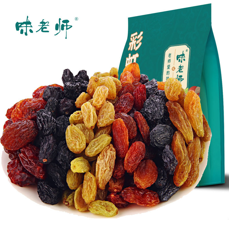 味老师彩虹葡萄干208g*2袋新疆特产吐鲁番特产