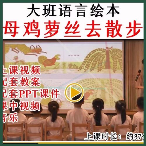 幼儿园优质公开课大班绘本语言《母鸡萝丝去散步》教案课件ppt.