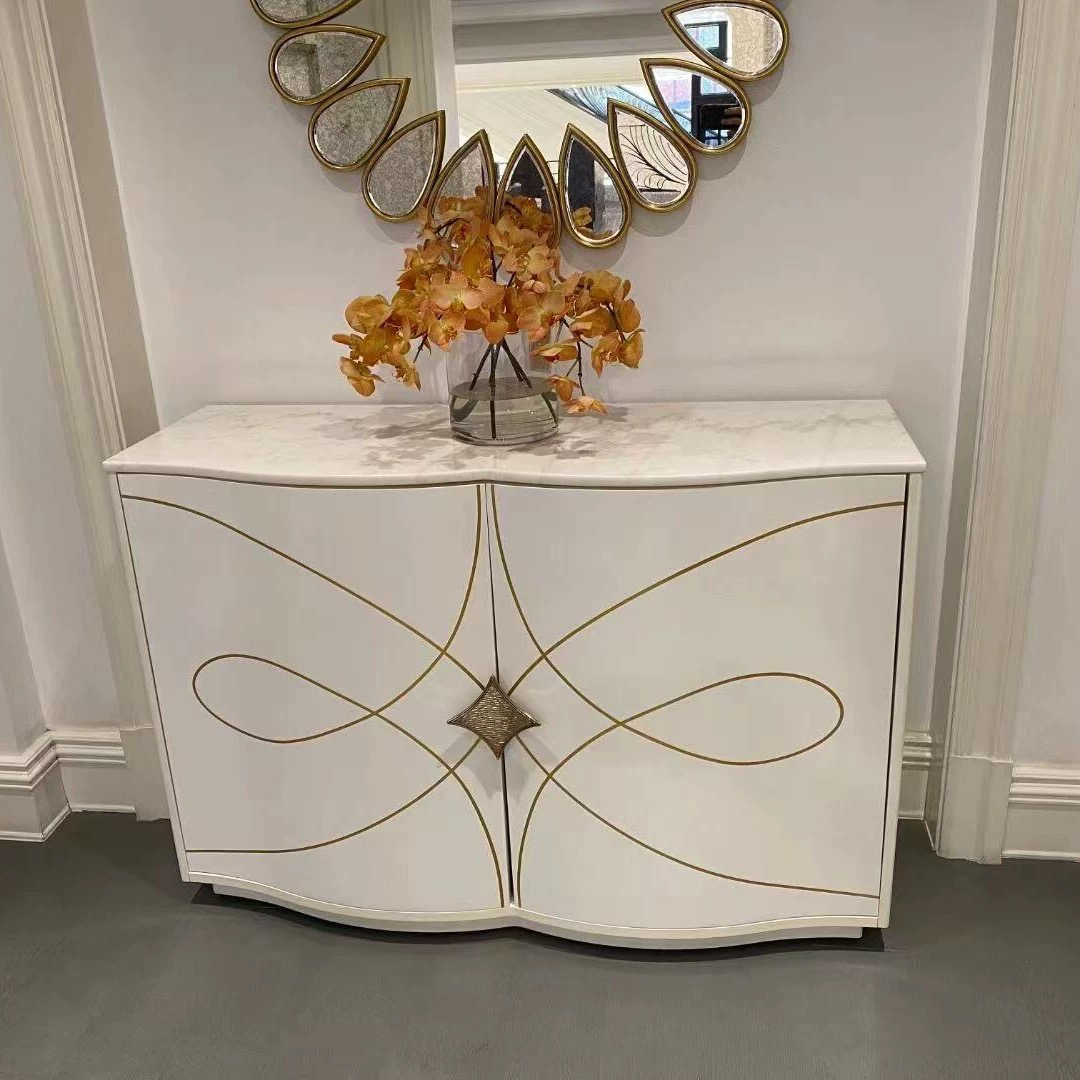 美式新款轻奢实木玄关柜Caracole玄关柜边柜美克家具定制美家同款