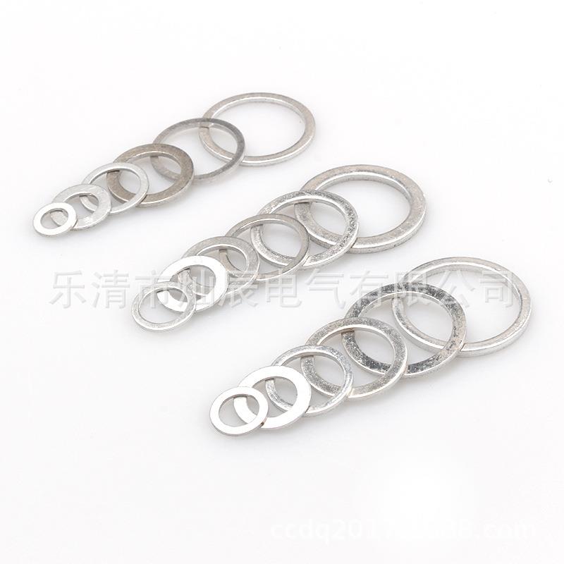 铝合金垫片介子 450PCS盒装耐高温铝垫圈组合 铝垫片密封垫圈