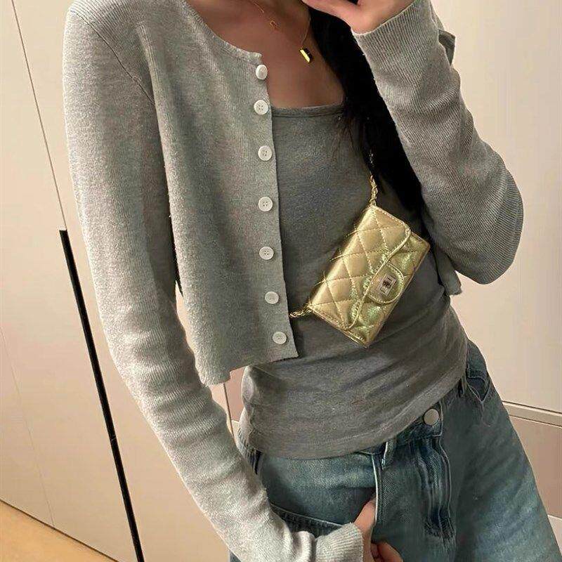 银色小废包mini卡包零钱包迷小方包