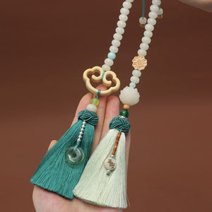 汽车挂件车内吊饰菩提平安符复古后视镜高档香水车载装饰品男女款