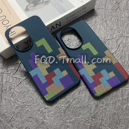 Fqo 适用华为Nova14ultra手机壳个性创意简约nova13Pro超薄散热潮流俄罗斯方块浮雕纤维纹理镜头大孔半包硬壳
