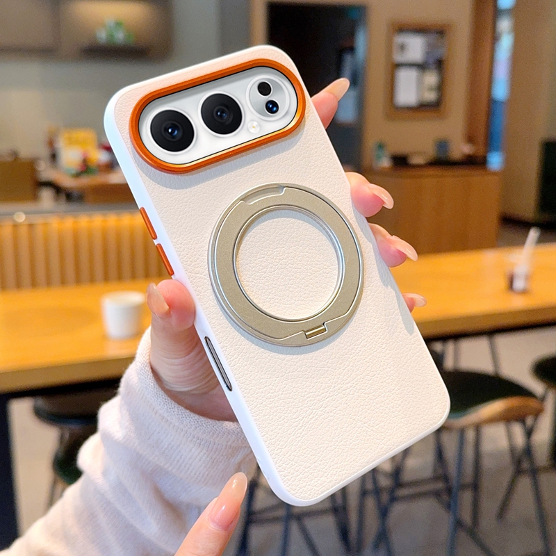 适用荣耀500手机壳旋转支架高级皮套新款500Pro保护套奢华简约个性时尚超薄全包防摔手机套