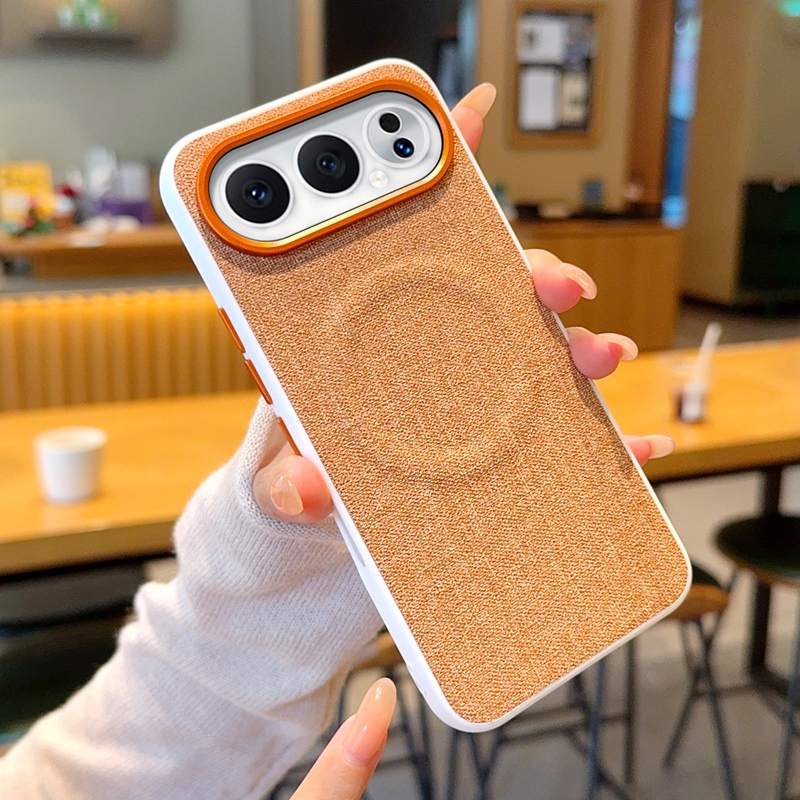 适用荣耀500手机壳磁吸布纹高级皮套500pro保护套奢华简约个性时尚超薄全包防摔手机套