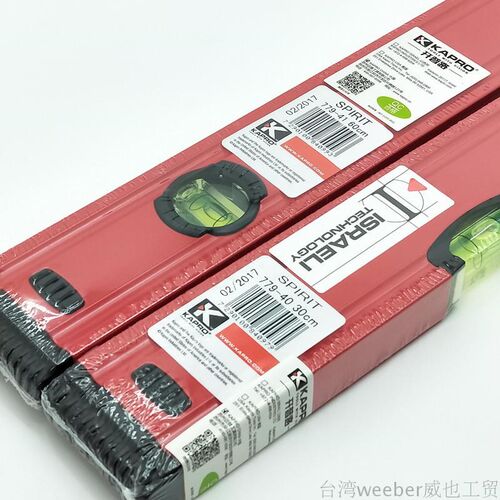 以色列KAPRO开普路进口水平尺红色高精度泥工专用测量仪防震抗摔