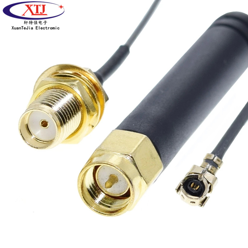 胶棒天线+SMA转IPEX连接线 适用于SIM800L GPPRS TCP IP模块