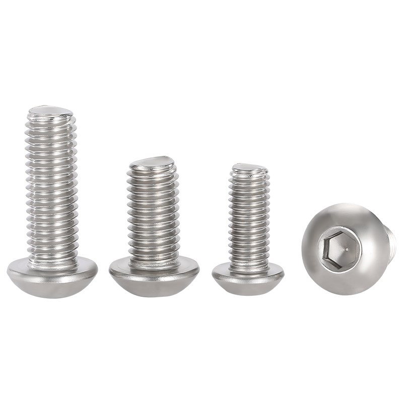 304不锈钢半圆头内六角螺丝蘑菇头螺栓钉 M2M2.I5M3M4M5M6M8M10M1