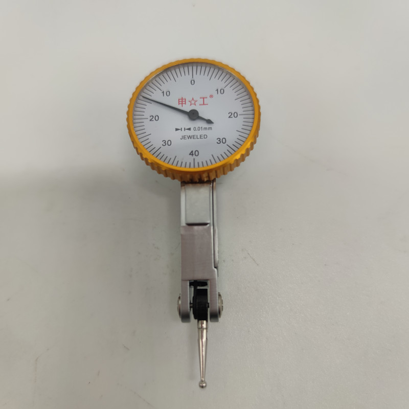 杠杆百分表0-0.8mm千分表指示表精度0.001mm校表头大表盘表座一套