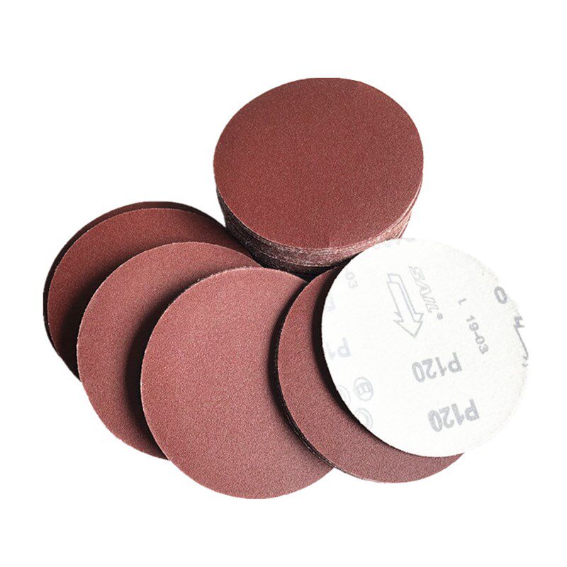 5寸植绒砂纸片气磨机自粘拉绒片角磨机圆形磨片125MM圆盘砂纸片