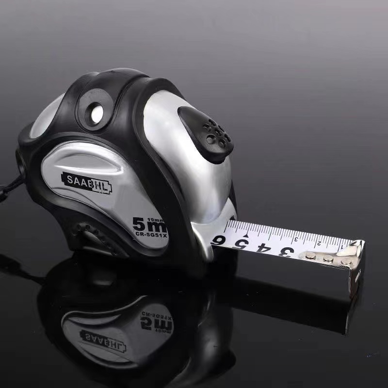 工艺钢卷尺5米3米7.5米5m量尺自锁耐磨包胶盒尺公制