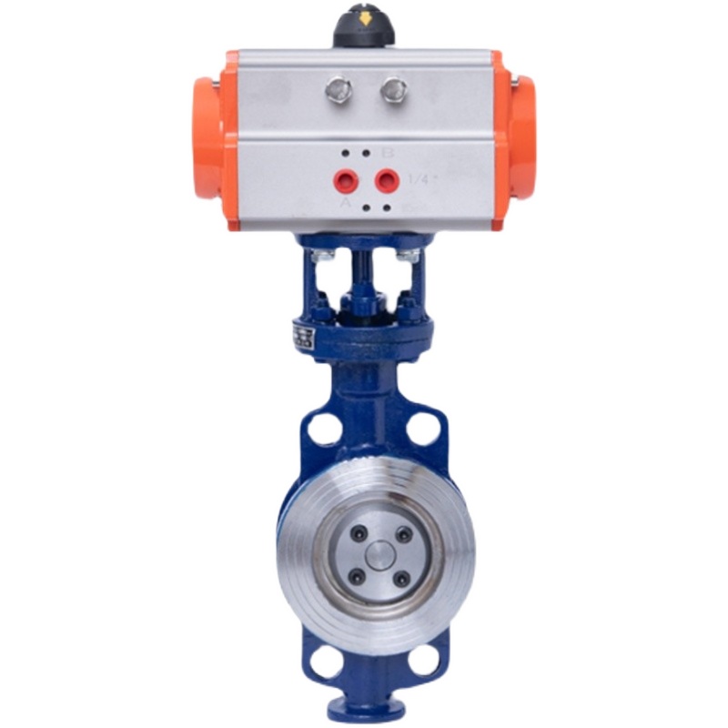 D673H/W-16nC铸钢气动硬密封对夹式蝶阀 高温蒸汽导热油三偏心蝶