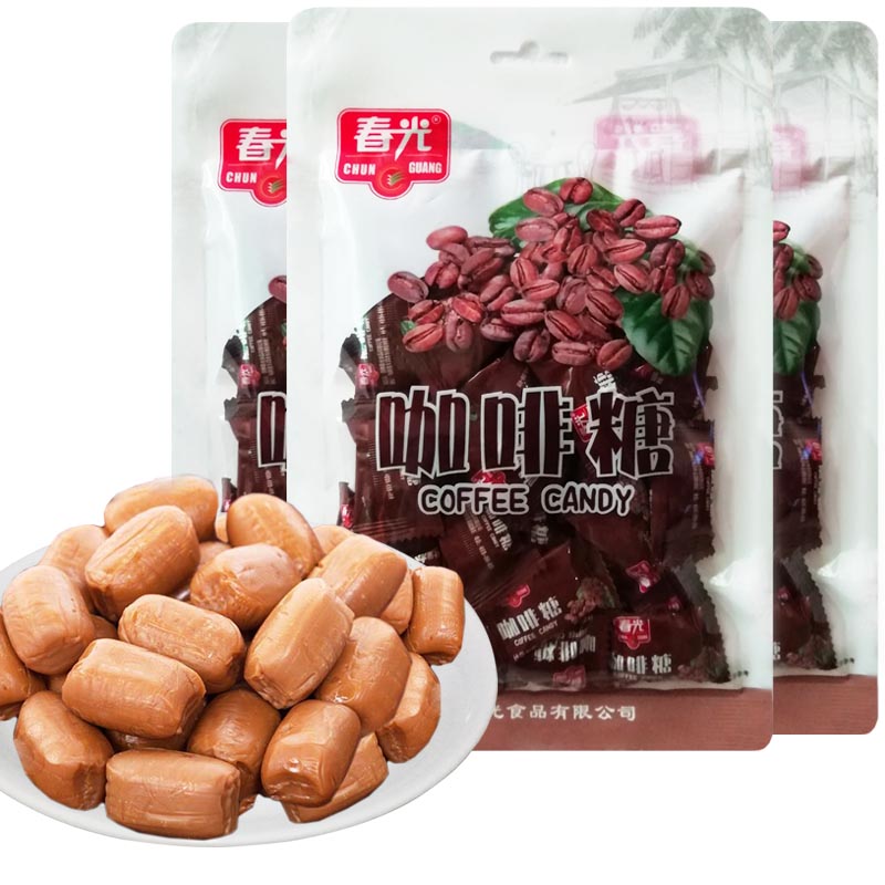 春光咖啡糖180克X3袋 海南特产糖果零食小吃食品喜糖硬糖年货批发