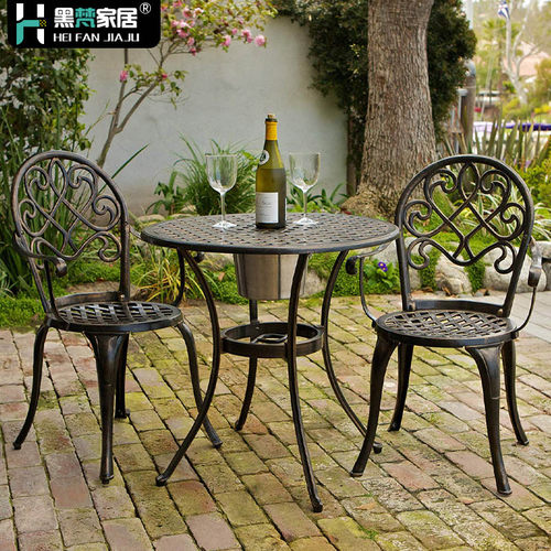 铸铝户外休闲风庭院防水桌椅组合