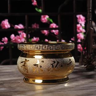 佛具佛像工艺品陶瓷摆件 工厂直销砂金香炉佛堂摆件