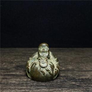 古董古玩 老货收藏 仿古老弥勒佛笑口佛大肚佛坐像包浆老气工艺品