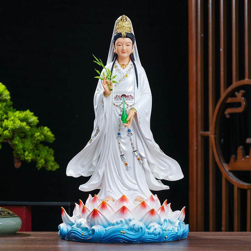 妙善音娘娘南观音菩萨XSM树脂佛像供奉观世音佛堂神家观用摆海像