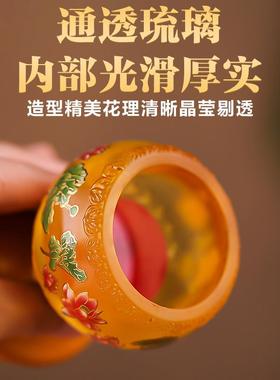 古#法琉璃佛经莲花座具用佛品酥油灯座烛烛佛台家用堂供佛灯长明