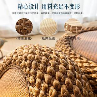 藤编蒲团坐垫板家用加圆001厚形地榻子榻米垫打坐拜佛禅修垫 日式
