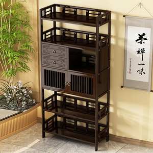 博古架新中式多宝阁茶叶展示柜非实木摆件柜收纳柜茶具茶室置物架