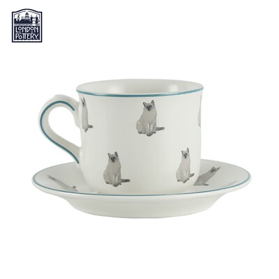 LondonPottery猫咪英国陶瓷杯碟