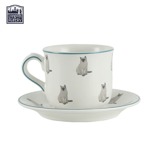 LondonPottery猫咪英国陶瓷杯碟
