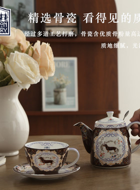 Londonpottery腊肠狗骨瓷茶壶