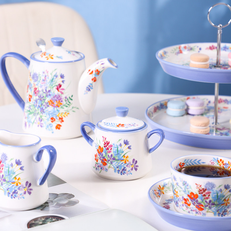 LondonPottery原野英式下午茶壶陶瓷咖啡花茶轻奢雅致单水壶套装,餐饮具,茶壶,淘宝优惠券,粉丝福利购,淘宝优惠卷