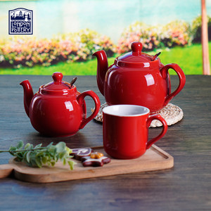LondonPottery田园中号1200ml带茶漏英式陶瓷花茶下午茶子时当归