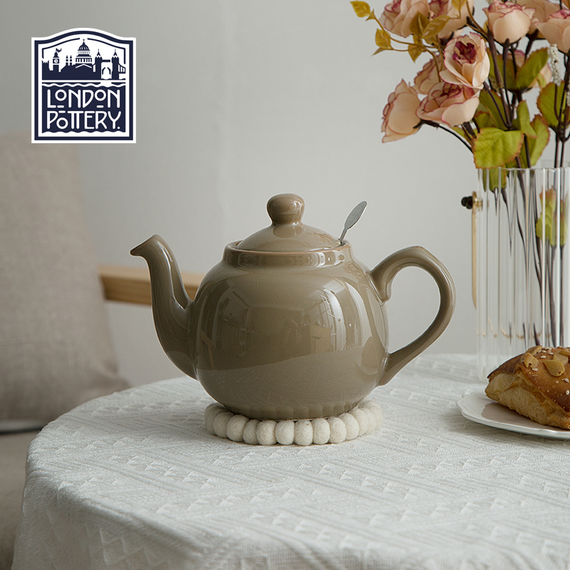 LondonPottery陶瓷奶咖色茶壶ins