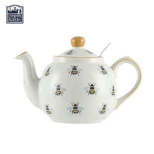 LondonPottery蜜蜂英国陶瓷茶壶带滤网英式下午泡茶壶可爱田园风